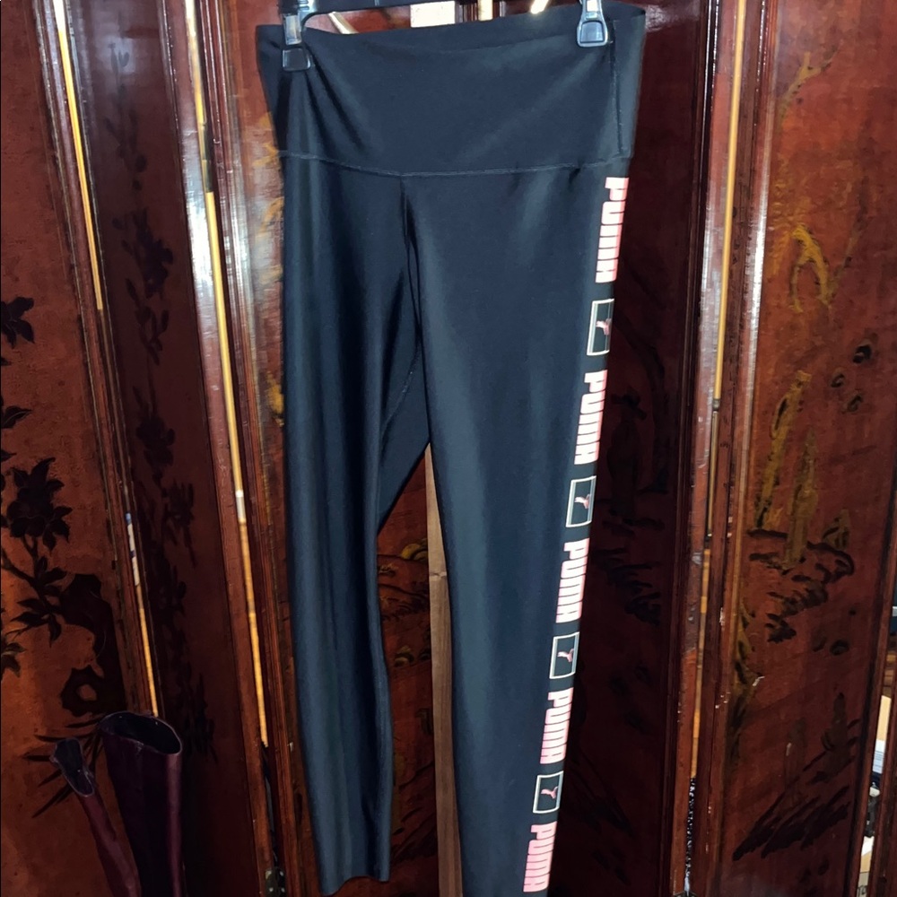 Puma Black with Pink Active Leggings